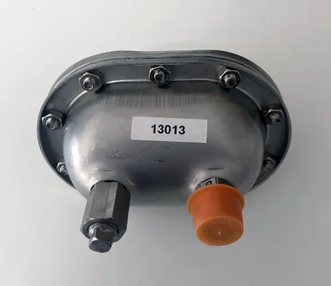 Spirax Sarco drain trap with BenchSpec audit label 13013